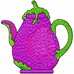 Teapots Embroidery Design 7